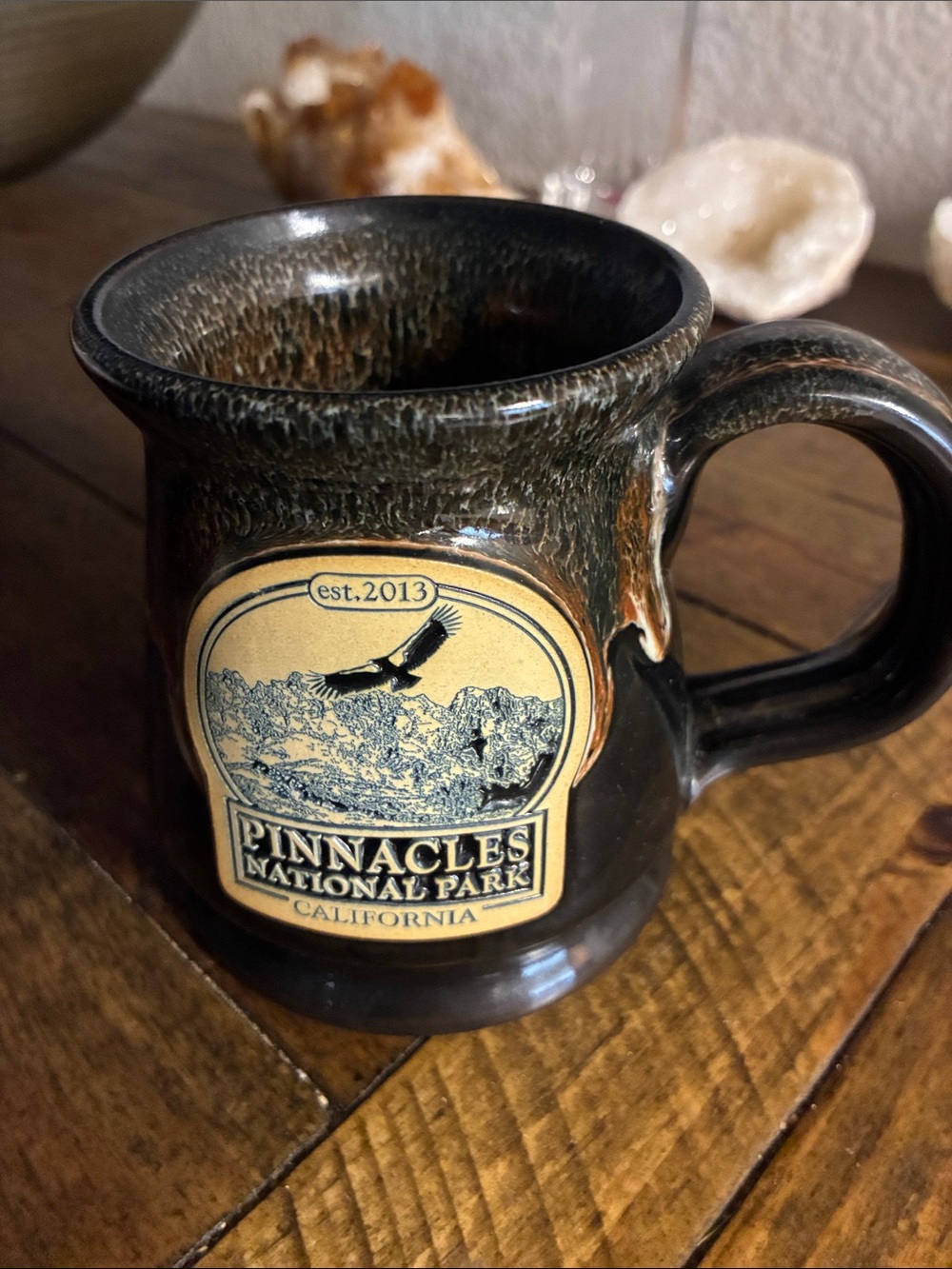 Pinnacles National Park Ceramic Coffee Mug - Black/Brown